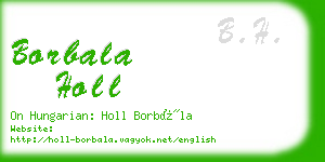 borbala holl business card